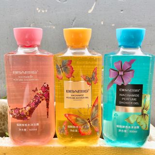 Sữa tắm BBAESS 500ml có thành phần Niacinamide trị mụn lưng và body, cùng hương nước hoa thơm ngát