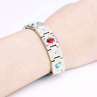 Vòng đeo tay điều hòa ổn định huyết áp Nhật bản DH06, Vòng đeo tay hạ huyết áp, vòng tay công dụng như vòng toma nhật bản Tặng dụng cụ cắt dây vòng ( màu bạc)