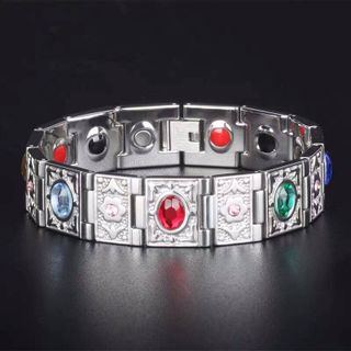 Vòng đeo tay điều hòa ổn định huyết áp Nhật bản DH06, Vòng đeo tay hạ huyết áp, vòng tay công dụng như vòng toma nhật bản Tặng dụng cụ cắt dây vòng ( màu bạc)