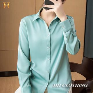 Áo Sơ Mi Dài Tay Lụa Ý Trơn 15 Màu Cực Sang Dành Cho Nam Nữ