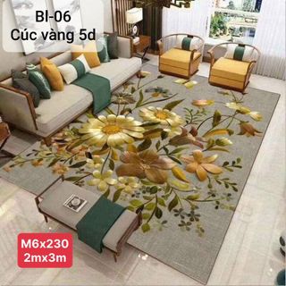Thảm bali trải sàn- thảm lì với công nghệ in 5D cao cấp,có hạt nhựa chống trượt