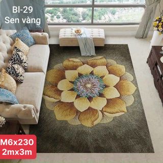 Thảm bali trải sàn- thảm lì với công nghệ in 5D cao cấp,có hạt nhựa chống trượt