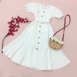 ĐẦM TRẮNG ĐUÔI CÁ FORM DÀI