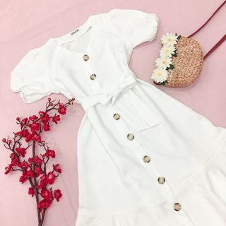 ĐẦM TRẮNG ĐUÔI CÁ FORM DÀI