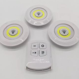 Bộ 3 bóng mini Điều khiển từ xa ] Đèn led dán tường thông minh điều khiển từ xa treo cầu thang đèn phòng ngủ đèn gắn tủ trang trí giá sỉ