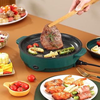 Chảo Nướng Điện Mini Đa Năng 26cm, Bếp Nướng Điện Chống Dính, Nướng Thịt BBQ Hàn Quốc giá sỉ