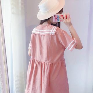 ĐẦM BABYDOLL HỒNG VIỀN TRẮNG