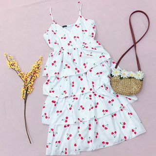 ĐẦM CHERRY TẦNG 4 MÀU
