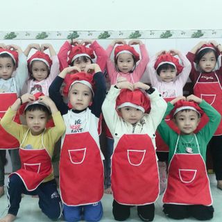 sỉ 100 bộ tạp dề bé mầm non
