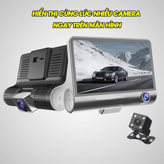 Camera hành trình ô tô 3 mắt camera, màn hình 4 inh full HD 1080, camera sau chống nước,hỗ trợ thẻ 32g, ghi hình đa chiều, Tự động ghi hình nếu phát hiện chuyển động giá sỉ