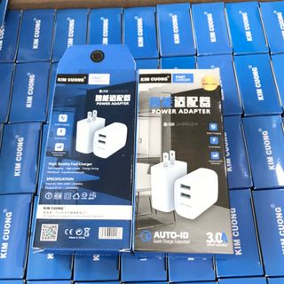 Cóc Sạc Nhanh 3A Kim Cương KMG 603 - 2 Cổng Sạc Usb