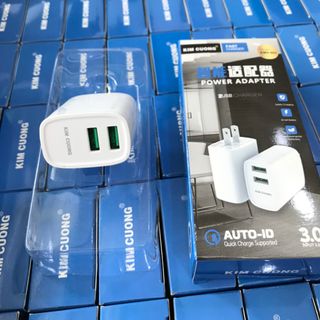 Cóc Sạc Nhanh 3A Kim Cương KMG 603 - 2 Cổng Sạc Usb