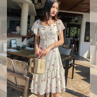 ĐẦM CHERRY NHÚNG NGỰC