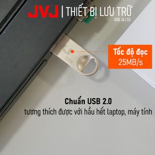 USB 64Gb 32Gb 16Gb 8Gb 4Gb 2.0 JVJ S3 lưu trữ copy tốc độ cao chống nước hỗ trợ cài win vỏ kim loại - bảo hành 12 Tháng
