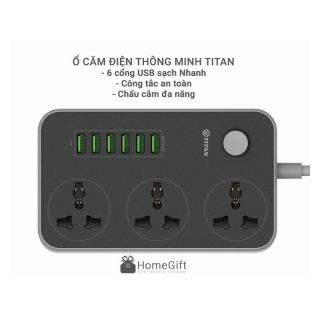 Ổ điện đa năng hỗ trợ sạc CX-05T với cổng sạc USB hỗ trợ sạc nhanh 3.4A và 3 ổ cắm thường, Ổ cắm an toàn ngăn không cho trẻ cho ngón tay vào ổ điện. giá sỉ