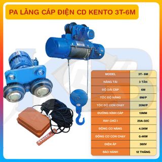 Pa Lăng Cáp Điện CD Kento 3 Tấn 6 Mét giá sỉ