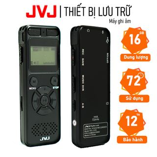 Máy ghi âm chuyên nghiệp JVJ J125 16Gb chất lượng cao chính hãng - Hỗ trợ ghi âm liên tục tới 72h lưu trữ hơn 4000 tệp giá sỉ