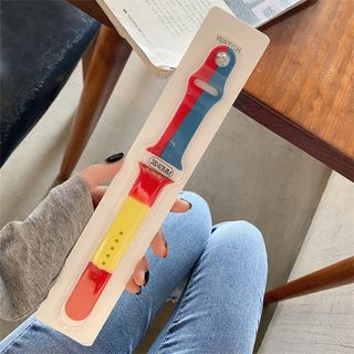 Dây apple watch silicon iwatch6/5/4/ màu loan cài bấm siêu cá tính ( hàng tận xưởng )