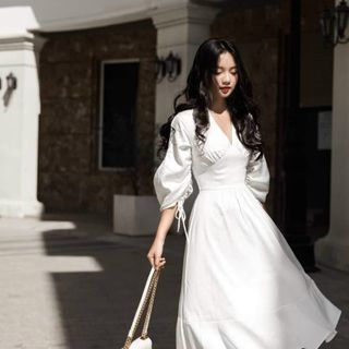 ĐẦM ĐUÔI CÁ TAY LỠ RÚT 2 MÀU