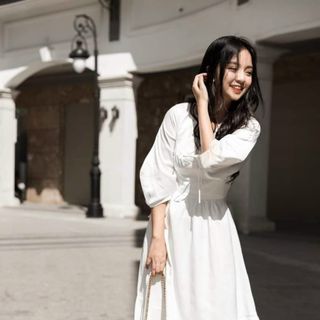 ĐẦM ĐUÔI CÁ TAY LỠ RÚT 2 MÀU