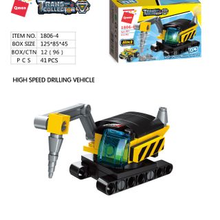 Đồ chơi lắp ghép Xe công trường 8 trong 1:LEGO - QMAN 1806 gồm 396 chi tiết kèm sách hướng dẫn