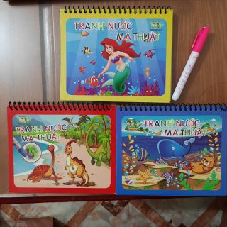 Belony Sách Vẽ Nước Kỳ Diệu Sách Tô Màu Bút Ma Thuật Vẽ Nguệch Ngoạc Sách Vẽ Tranh Tái Sử Dụng Cho Trẻ Em Đồ Chơi Quà Tặng Sinh Nhật