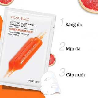 Mặt Nạ Giấy Tinh Chất Cam Đỏ Dưỡng Da Mụn Cấp Ẩm Thải Độc Images