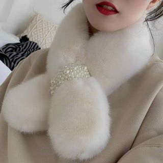 KHĂN LÔNG QUÀNG CỔ ĐÍNH NGỌC TRAI