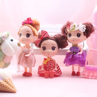 Đồ chơi búp bê công chúa 12cm siêu dễ thương có móc khóa.
