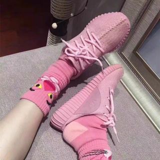 Tất Vớ Cổ Cao Hình Chú Báo Hồng Siêu Dễ Thương