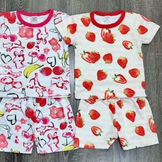 Bộ cộc tay cotton thái cho bé gái ( 6-16kg)
