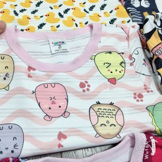 Bộ cộc tay cotton thái cho bé gái ( 6-16kg)