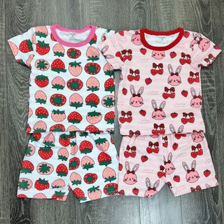 Bộ cộc tay cotton thái cho bé gái ( 6-16kg)