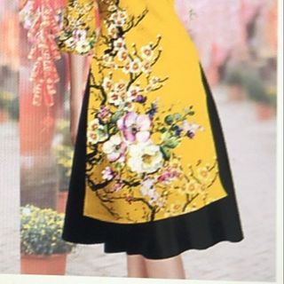 áo dài hoa mai TẾT