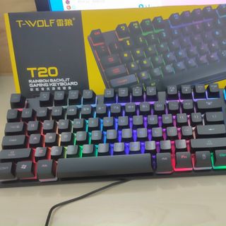 Combo Bộ Bàn Phím Giả Cơ Và Chuột Gaming Gear TWOLF TF200 Led RGB (BH 12 Tháng)