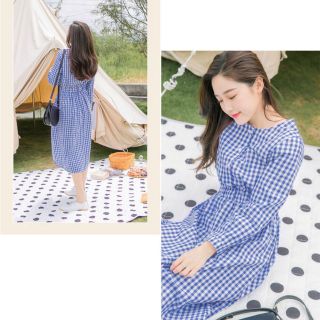 ĐẦM CARO XANH TAY DÀI
