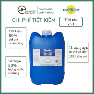 [Hàng Mỹ] Hóa chất nước rửa vệ sinh tấm pin năng lượng mặt trời PolywaterSPW20 Lít