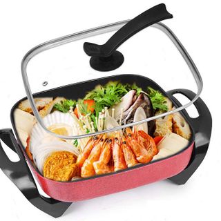 Nồi lẩu điện vuông chống dính 5L GreenCook GCEH30 với nhiều chức năng nấu