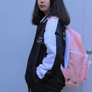 Áo khoác dù bomber chữ hàn