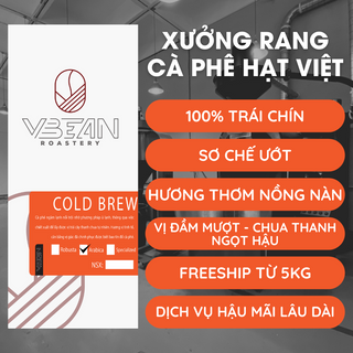 Cà Phê Arabica Cầu Đất Rang Xay Nguyên Chất Cold Brew Pha Lạnh Rang Mộc Cao Cấp - VBEAN Roastery