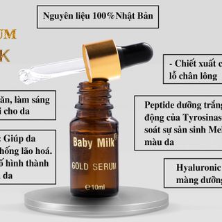 Gold Serum (10 ml) - Baby Milk, Dưỡng Trắng Da, Đánh Bay Nám Mụn