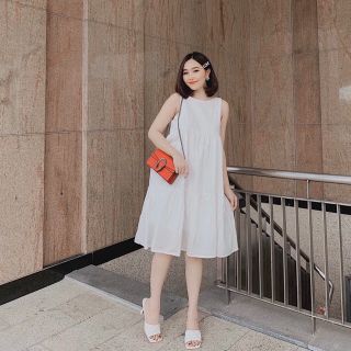 ĐẦM BABYDOLL TRẮNG NƠ SAU