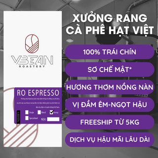 Espresso Honey - 100% Robusta Honey - Cà Phê Robusta Pha Máy Nguyên Chất Rang Mộc Cao Cấp - VBEAN Roastery