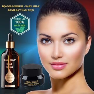 [HOT] Bộ Gold Serum - Baby Milk, Dưỡng Trắng Da, Đánh Bay Nám Mụn