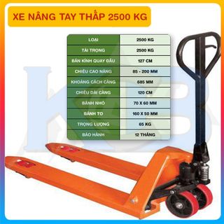 Xe nâng tay thấp Mitsubishi 2500kg giá sỉ