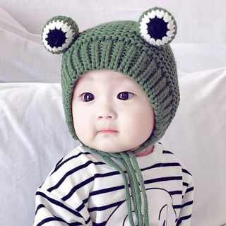 Mũ len trẻ em hình ếch Hàn Quốc