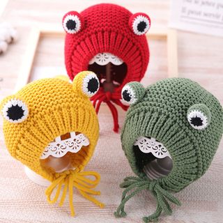 Mũ len trẻ em hình ếch Hàn Quốc