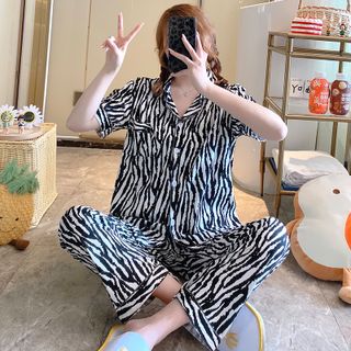 Đồ bộ pijama nữ quần dài bộ ngủ chất liệu vải mềm mại họa tiết bò sữa dễ thương form bigsize PACQD01