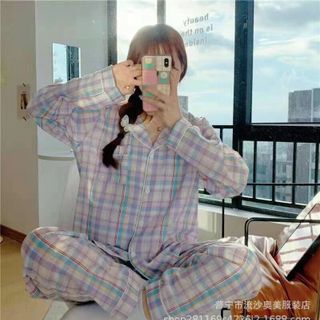 Đồ bộ pijama nữ quần áo dài bộ ngủ chất liệu thun họa tiết bò sữa dễ thương form bigsize PZDD01