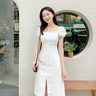 ĐẦM CỔ VUÔNG 2 TÚI 3 MÀU